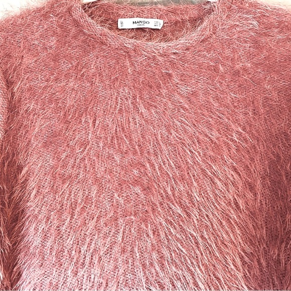 Mango Pink Fuzzy Long Sleeve Top - Picture 3 of 5